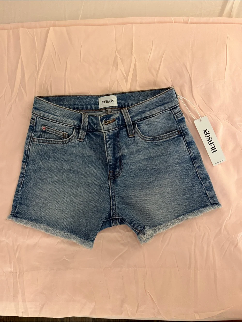 Hudson Jeans Frayed Hem Denim Shorts NWT